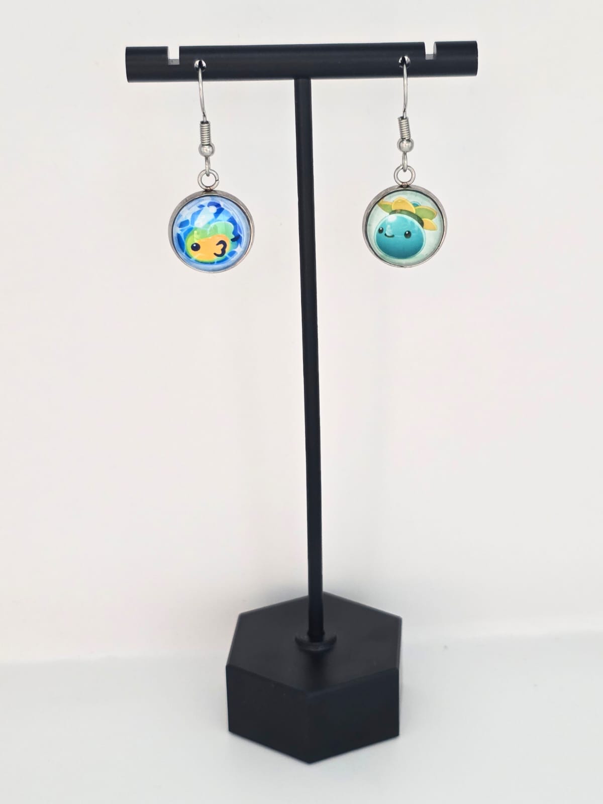 Slime Rancher Inspired Mosaic Slime & Tangle Slime Dangle Earrings