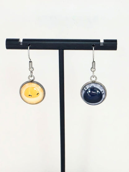 Slime Rancher 2 Inspired Yolky Slime & Shadow Slime Dangle Earrings