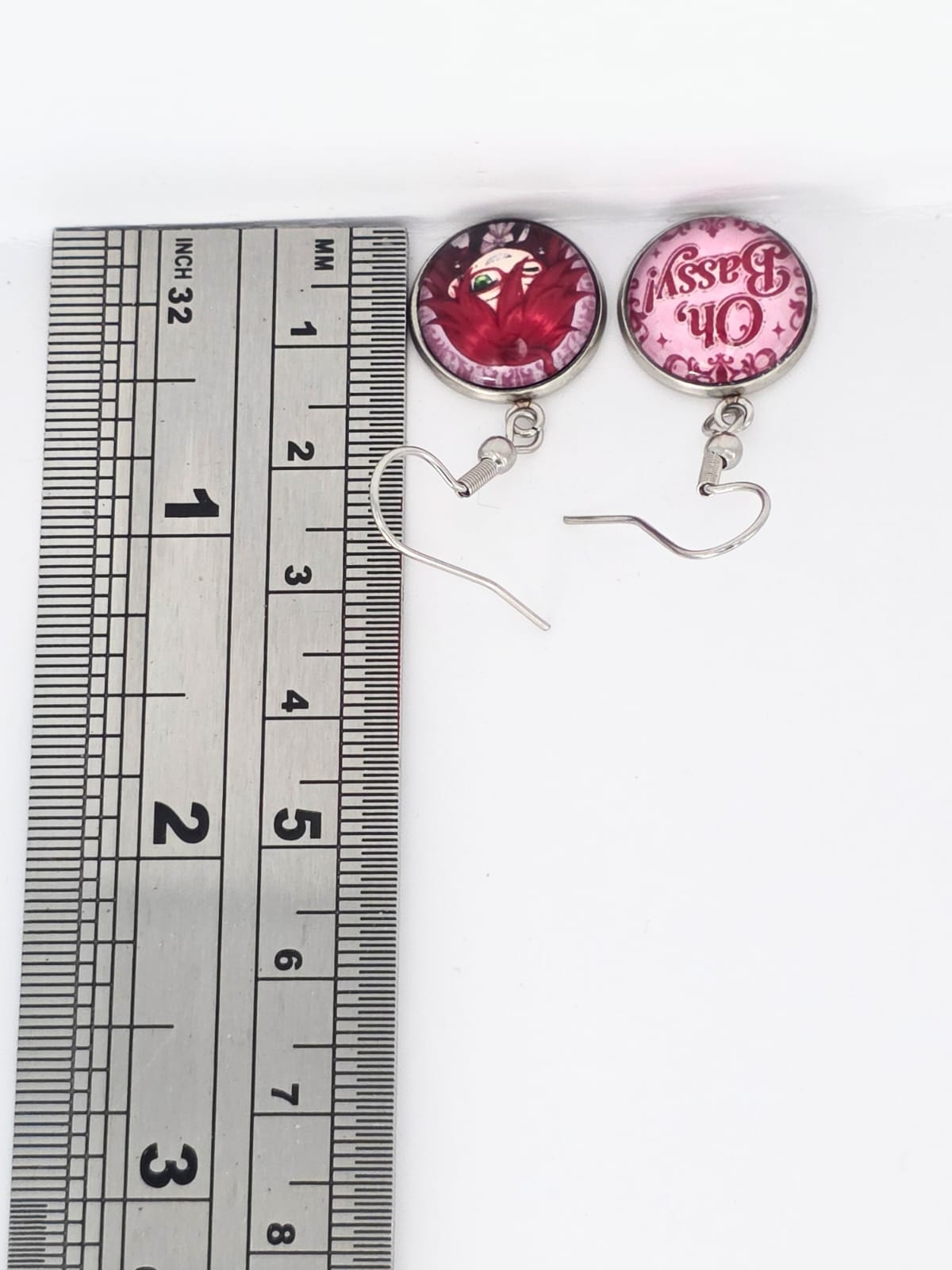 Black Butler (Kuroshitsuji) Black Butler Inspired Grell & Oh, Bassy! Dangle Earrings