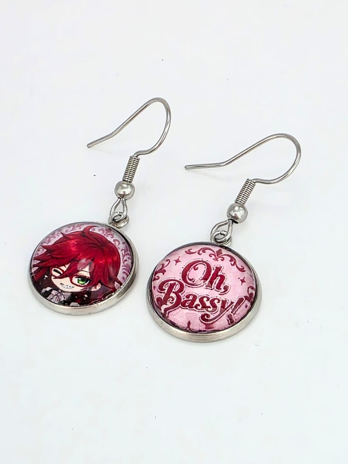 Black Butler (Kuroshitsuji) Black Butler Inspired Grell & Oh, Bassy! Dangle Earrings