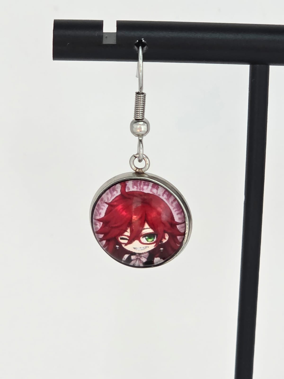 Black Butler (Kuroshitsuji) Black Butler Inspired Grell & Oh, Bassy! Dangle Earrings