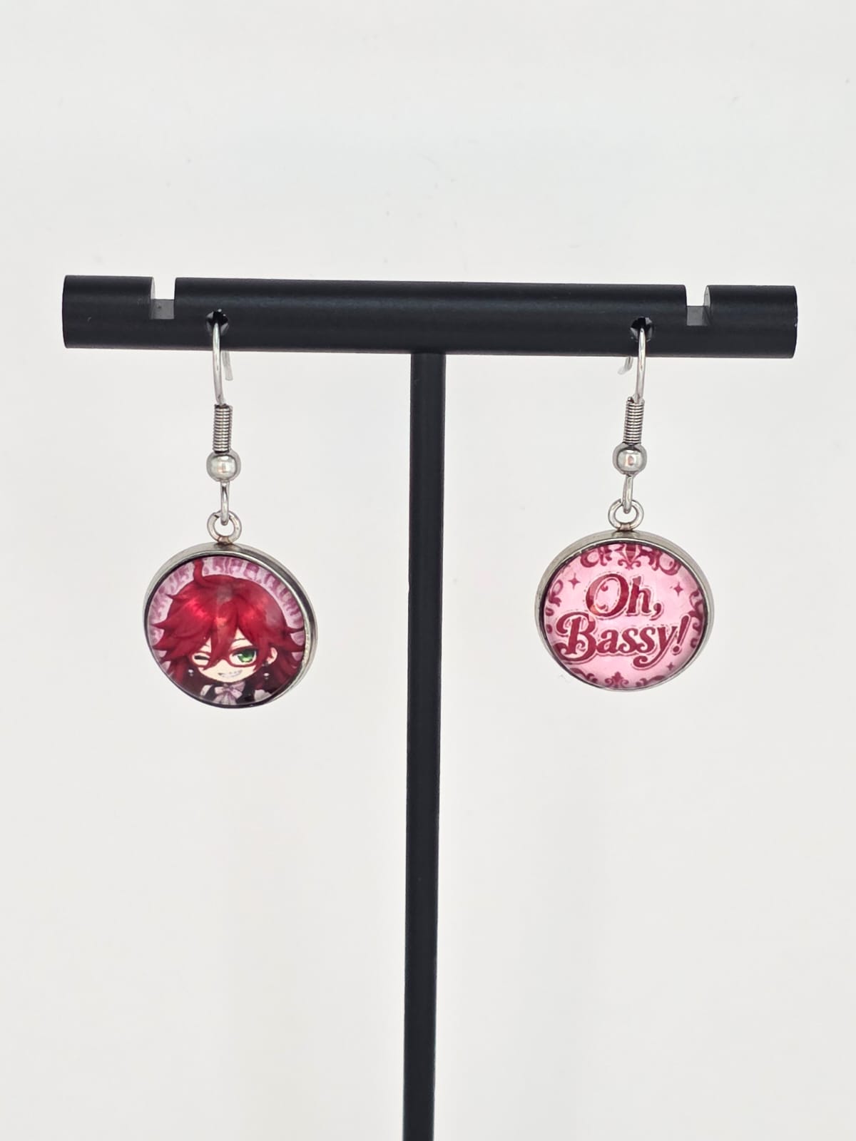 Black Butler (Kuroshitsuji) Black Butler Inspired Grell & Oh, Bassy! Dangle Earrings