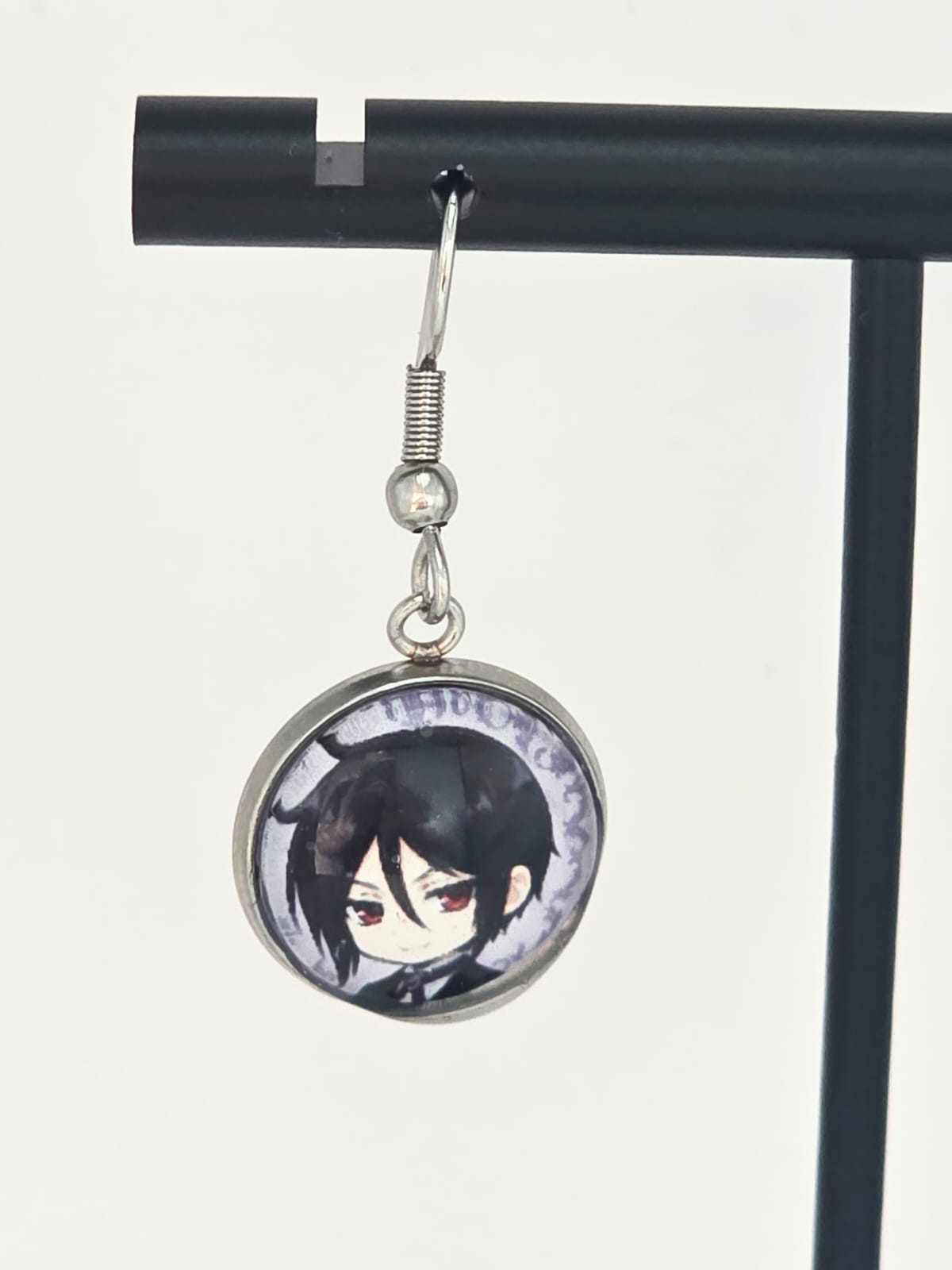 Black Butler (Kuroshitsuji) Inspired Sebastian & One Hell of a Butler Dangle Earrings