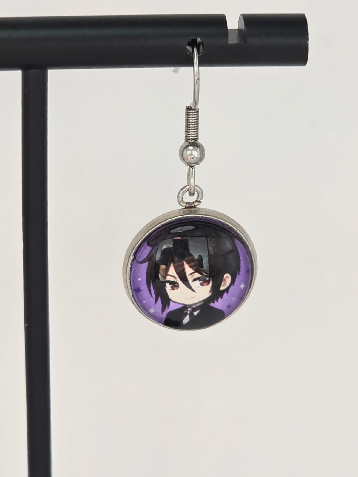 Black Butler (Kuroshitsuji) Inspired Ciel & Sebastian Dangle Fish Hook Earrings