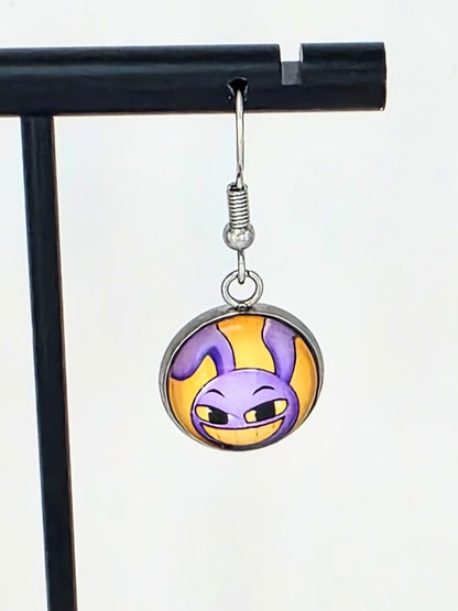 The Amazing Digital Circus Inspired Pomni & Jax Dangle Stainless Steel Earrings