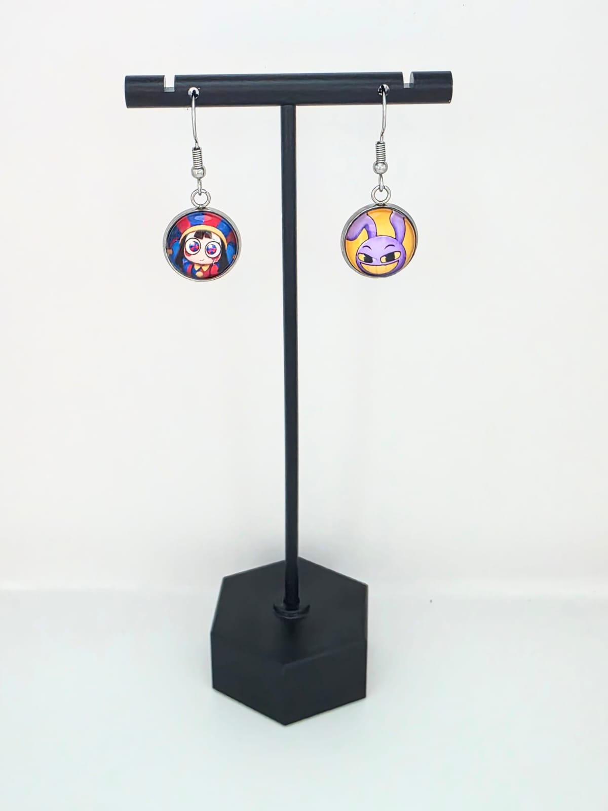 The Amazing Digital Circus Inspired Pomni & Jax Dangle Stainless Steel Earrings