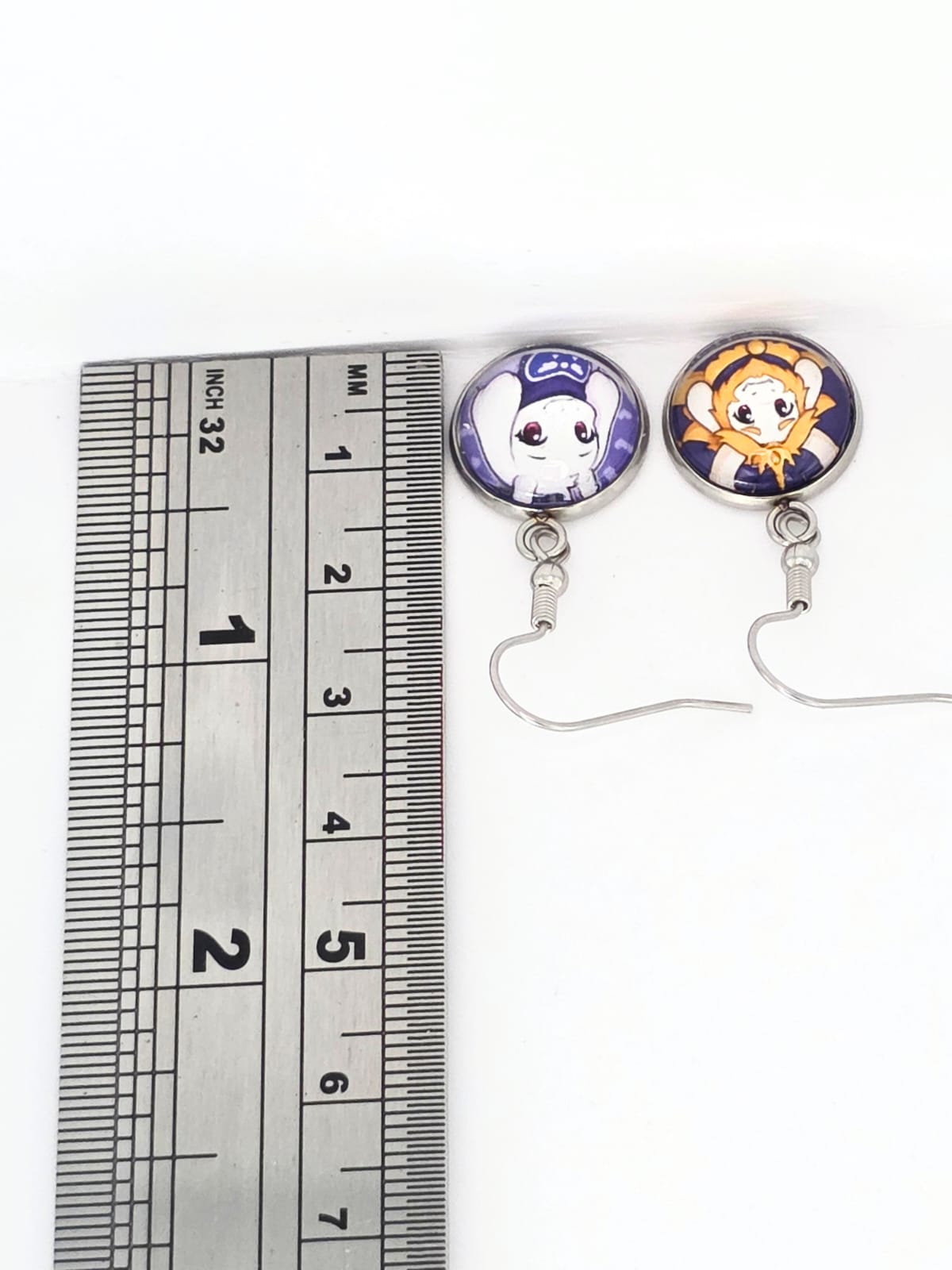 Undertale Inspired Asgore & Toriel Dangle Stainless Steel Fish Hook Earrings