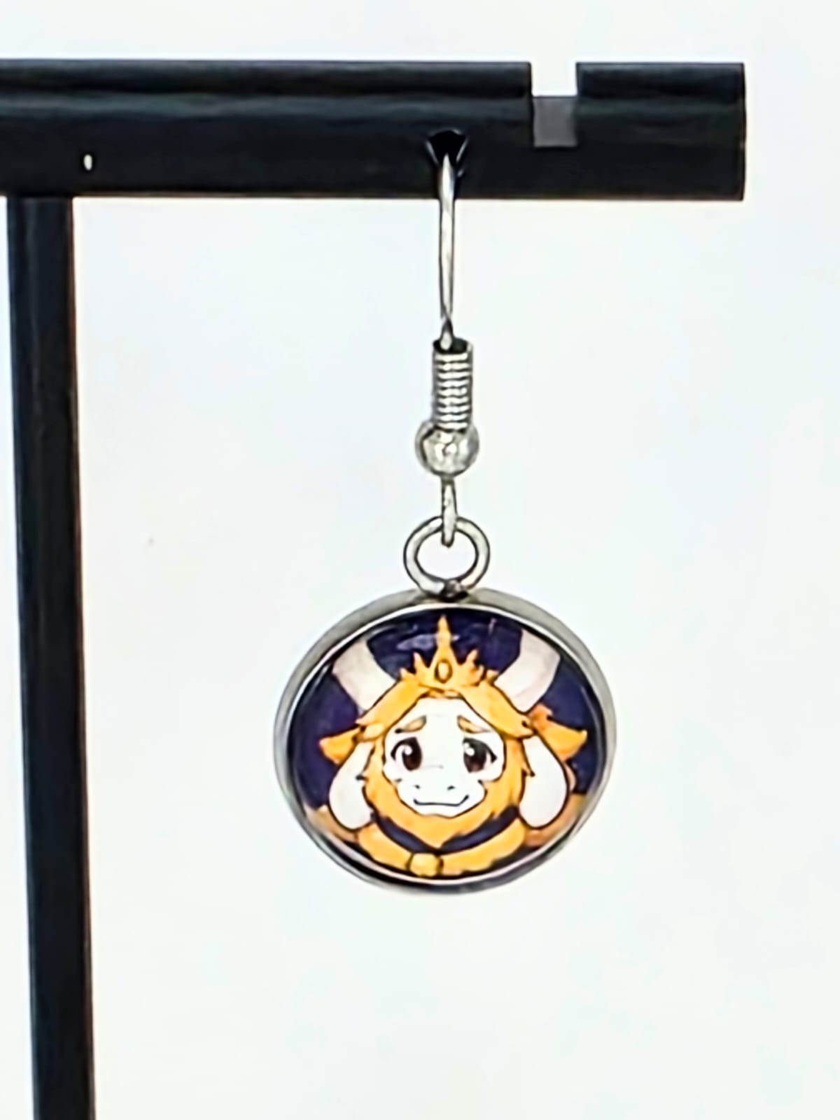 Undertale Inspired Asgore & Toriel Dangle Stainless Steel Fish Hook Earrings