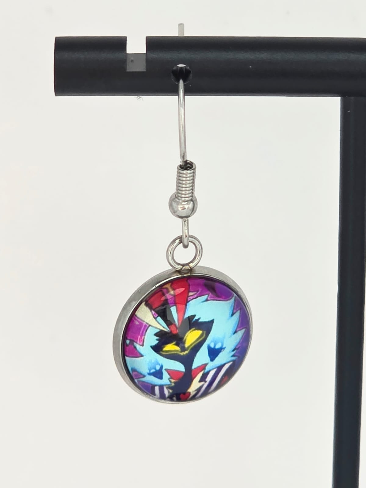 Helluva Boss Inspired Asmodeus & Fizzarolli Dangle Stainless Steel Earrings