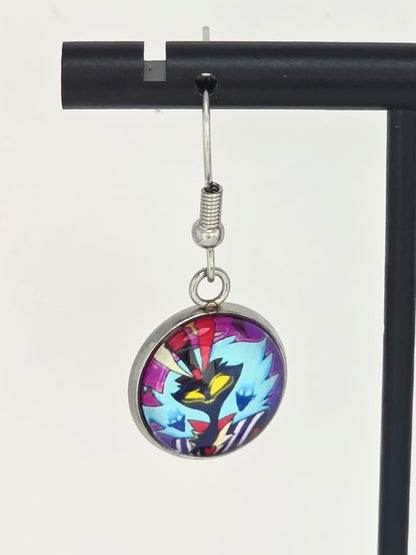 Helluva Boss Inspired Asmodeus & Fizzarolli Dangle Stainless Steel Earrings