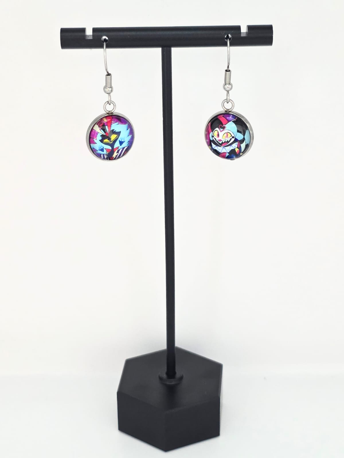 Helluva Boss Inspired Asmodeus & Fizzarolli Dangle Stainless Steel Earrings