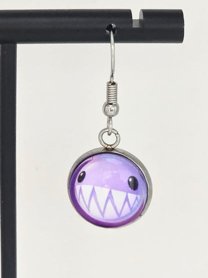 The Amazing Digital Circus Inspired Caine & Bubble Dangle Earrings