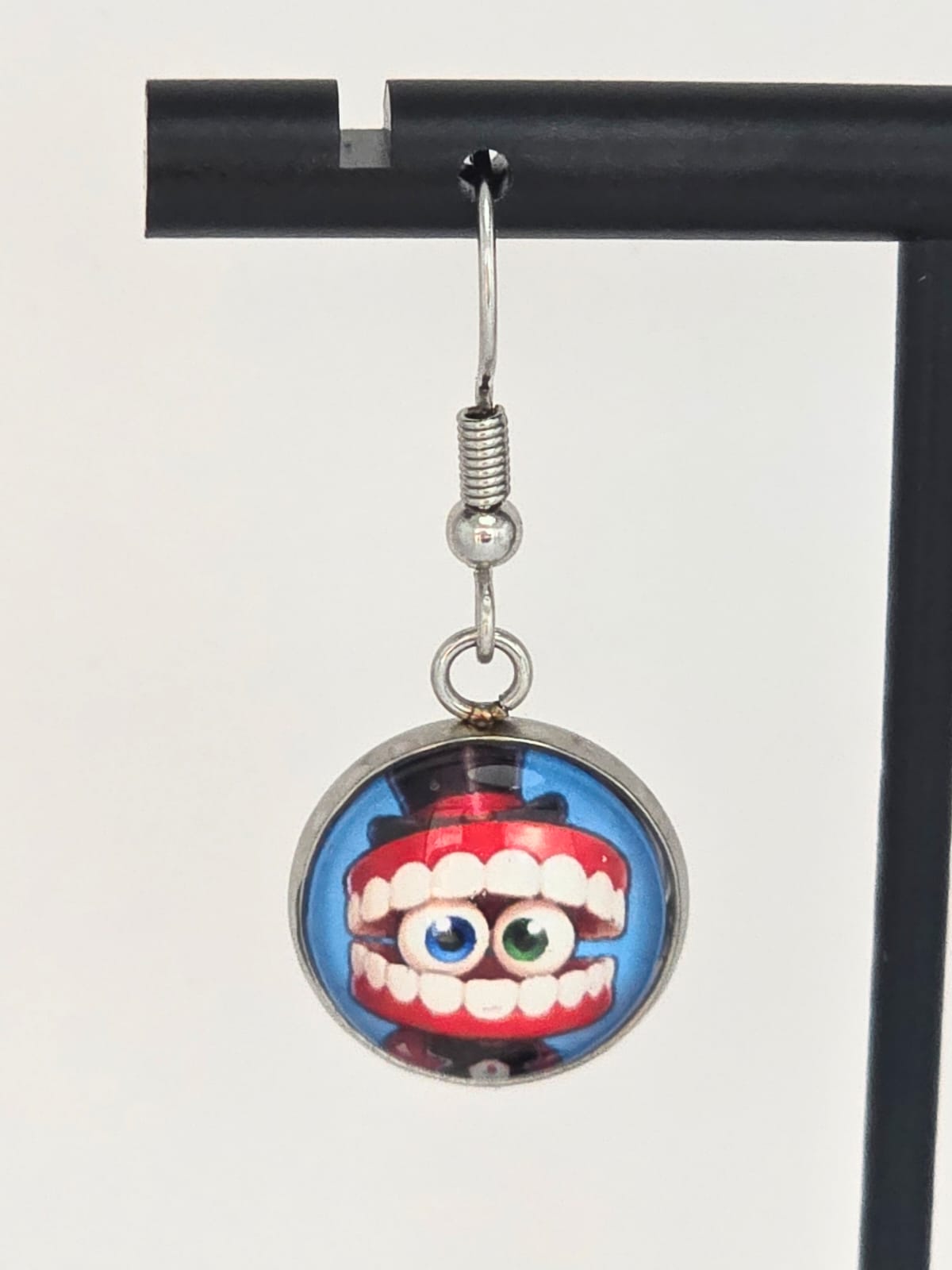 The Amazing Digital Circus Inspired Caine & Bubble Dangle Earrings