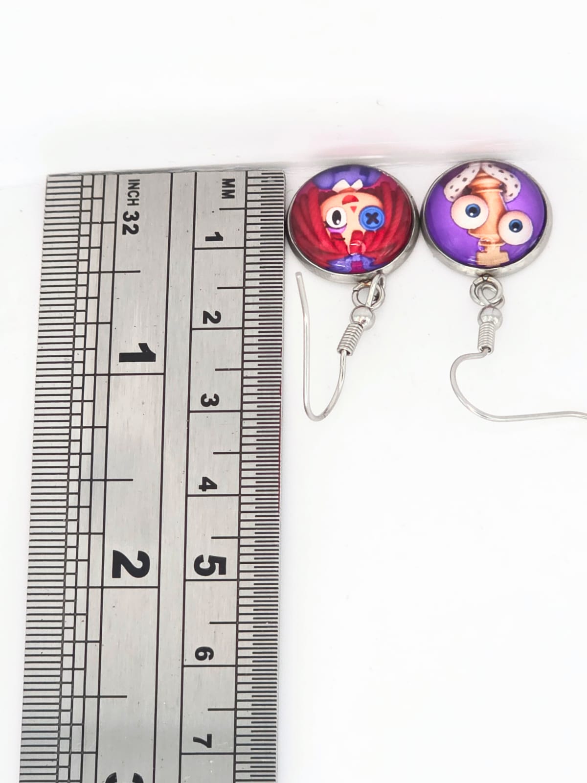 The Amazing Digital Circus Inspired Ragatha & Kinger Dangle Fish Hook Earrings