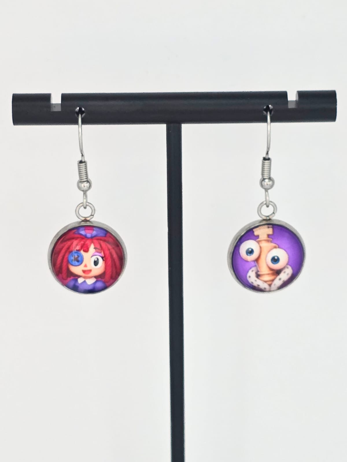 The Amazing Digital Circus Inspired Ragatha & Kinger Dangle Fish Hook Earrings