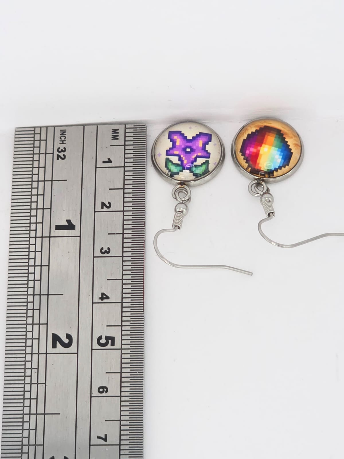 Stardew Valley Inspired Stardrop & Prismatic Shard Dangle Fish Hook Earrings