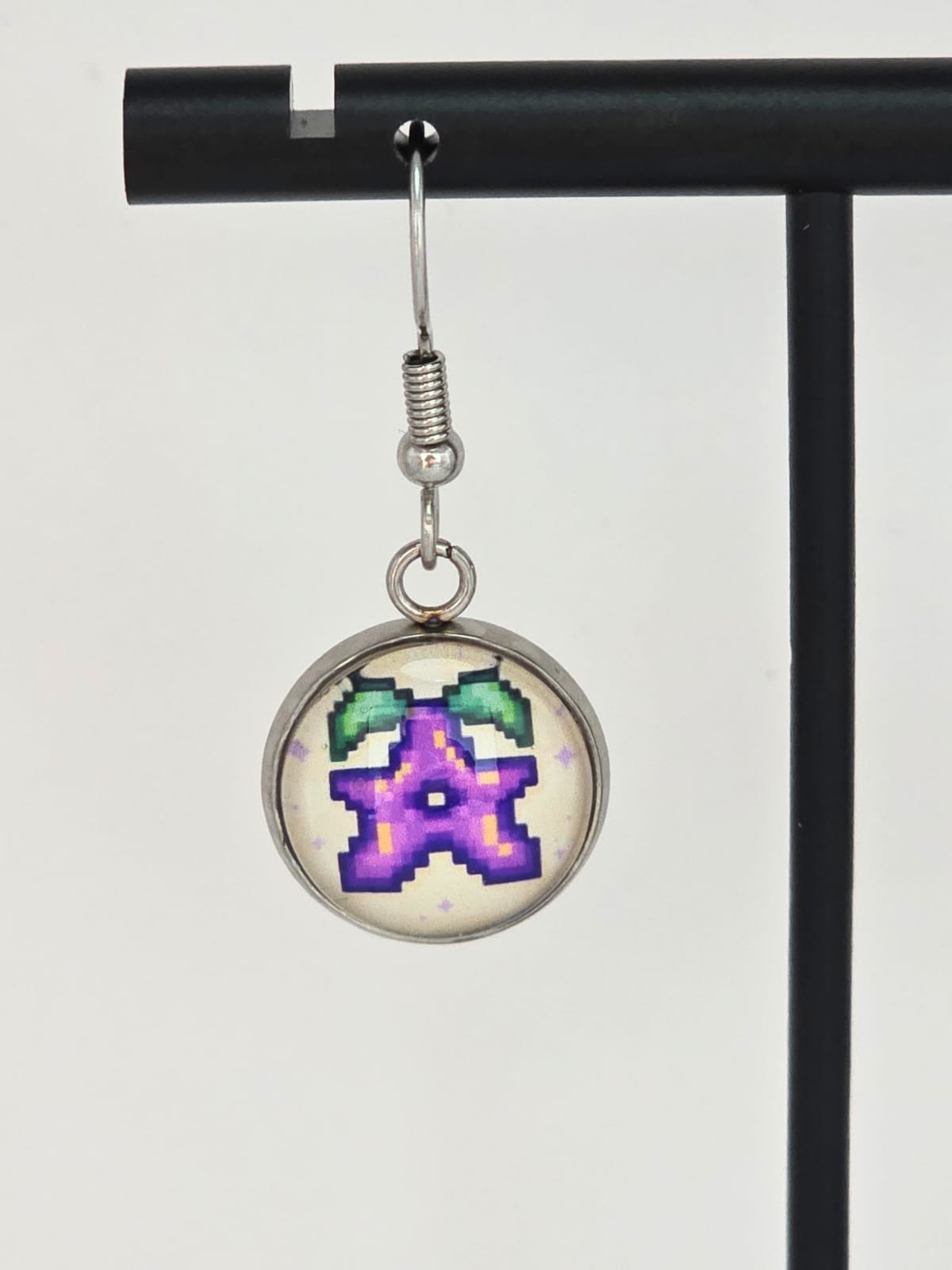 Stardew Valley Inspired Stardrop & Prismatic Shard Dangle Fish Hook Earrings