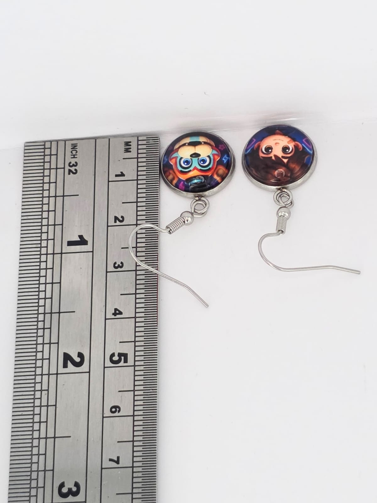 Five Nights at Freddy's: Security Breach Inspired Gregory & Glamrock Freddy Dangle Earrings
