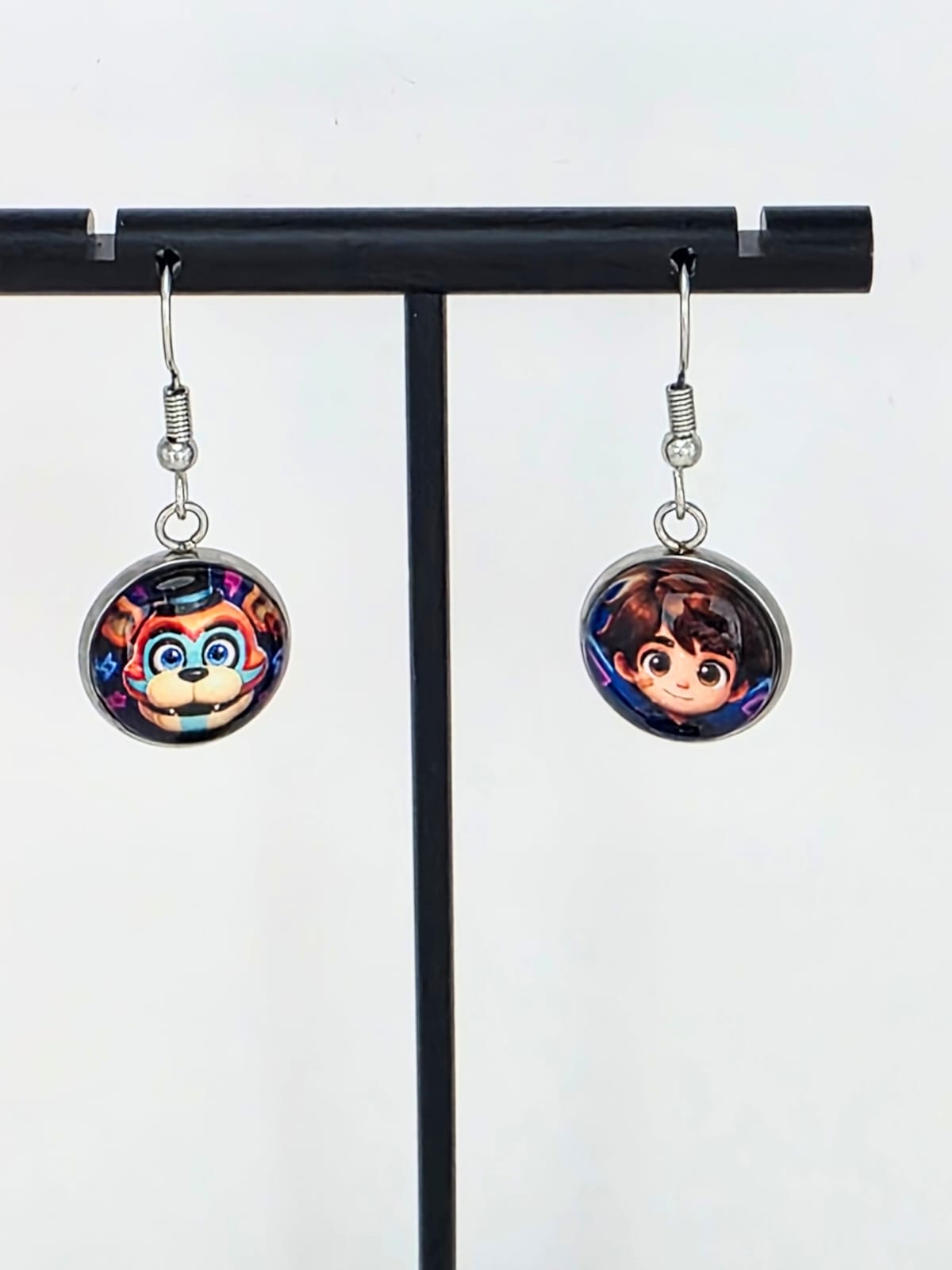Five Nights at Freddy's: Security Breach Inspired Gregory & Glamrock Freddy Dangle Earrings