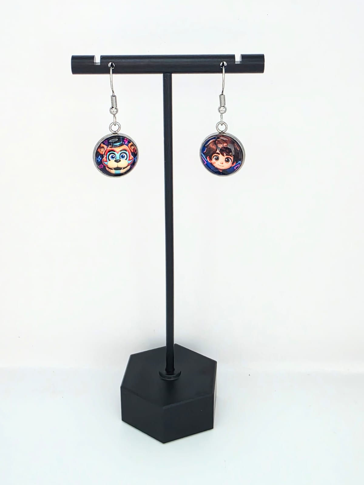 Five Nights at Freddy's: Security Breach Inspired Gregory & Glamrock Freddy Dangle Earrings