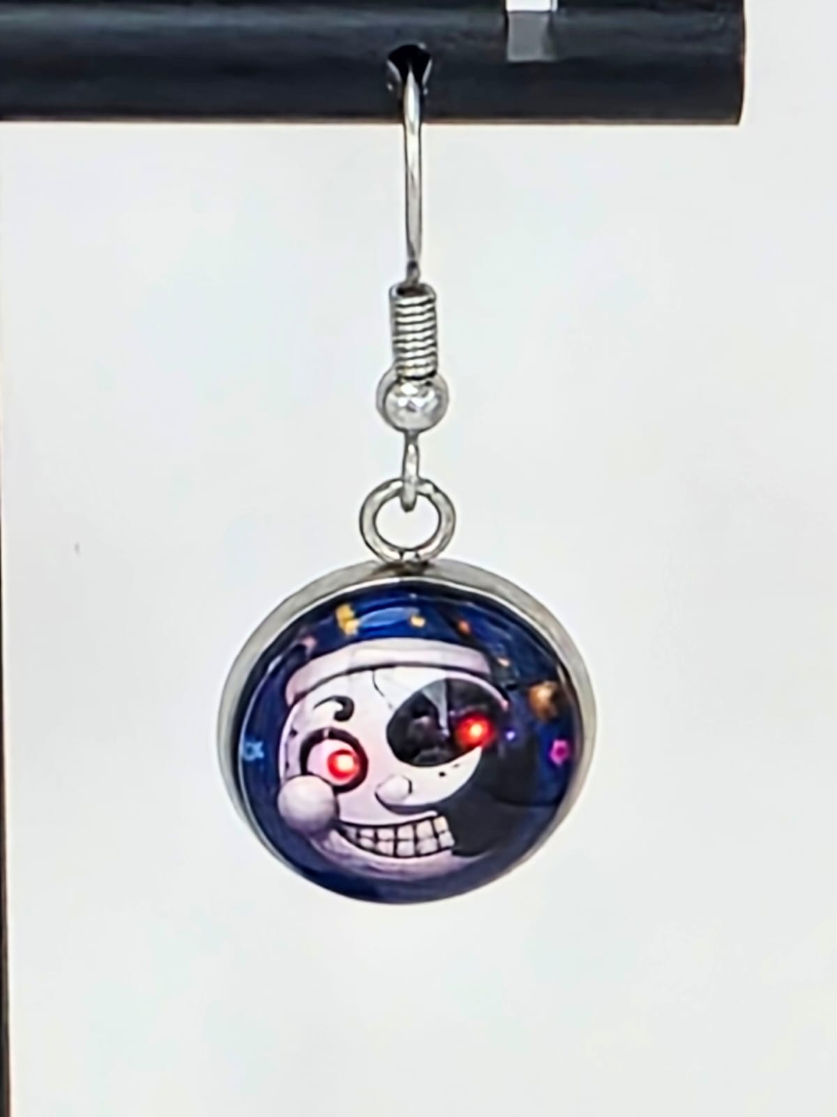 FNAF: Security Breach Inspired Sun & Moon Mismatched Dangle Fish Hook Earrings