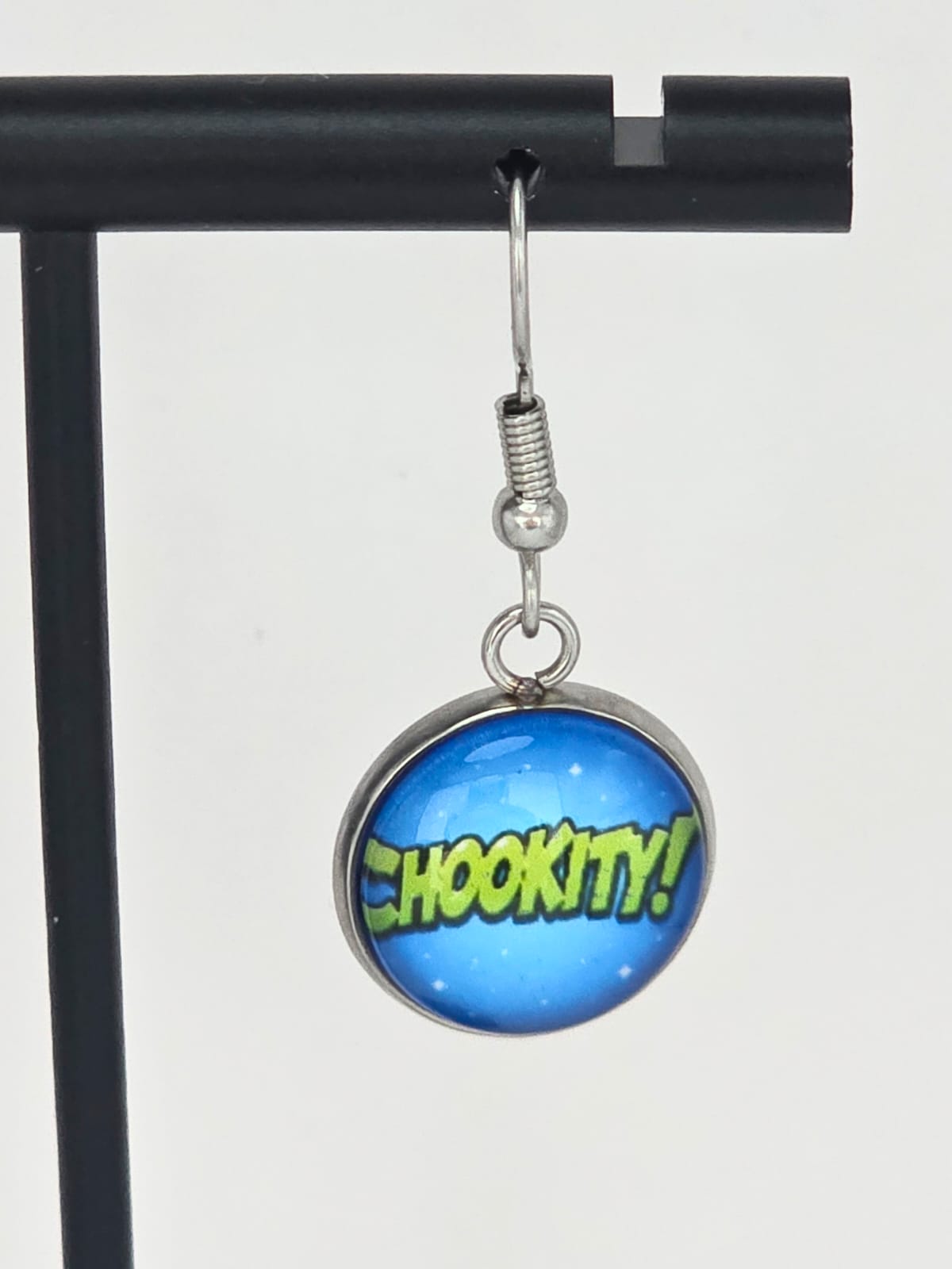 Final Space Inspired Mooncake & Chookity Dangle Stainless Steel Earrings