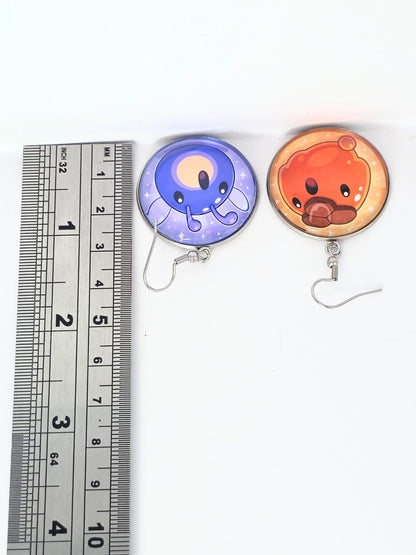 Slime Rancher Inspired Honey & Phosphor Dangle Stainless Steel Earrings