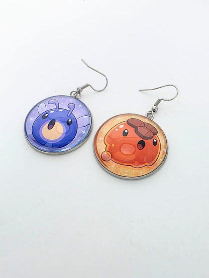 Slime Rancher Inspired Honey & Phosphor Dangle Stainless Steel Earrings