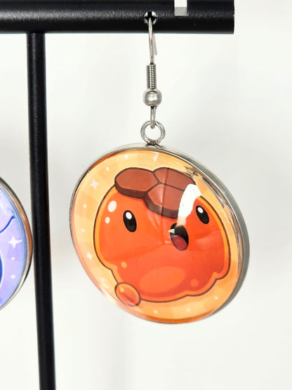 Slime Rancher Inspired Honey & Phosphor Dangle Stainless Steel Earrings