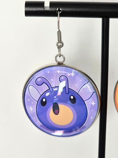 Slime Rancher Inspired Honey & Phosphor Dangle Stainless Steel Earrings