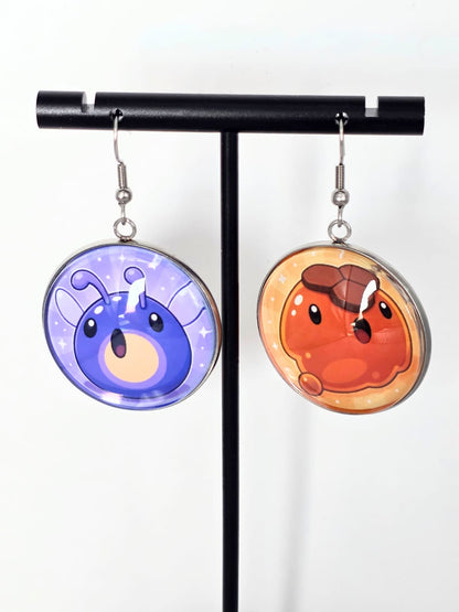Slime Rancher Inspired Honey & Phosphor Dangle Stainless Steel Earrings