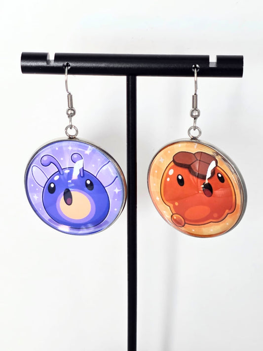 Slime Rancher Inspired Honey & Phosphor Dangle Stainless Steel Earrings