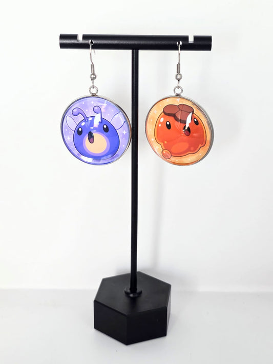 Slime Rancher Inspired Honey & Phosphor Dangle Stainless Steel Earrings