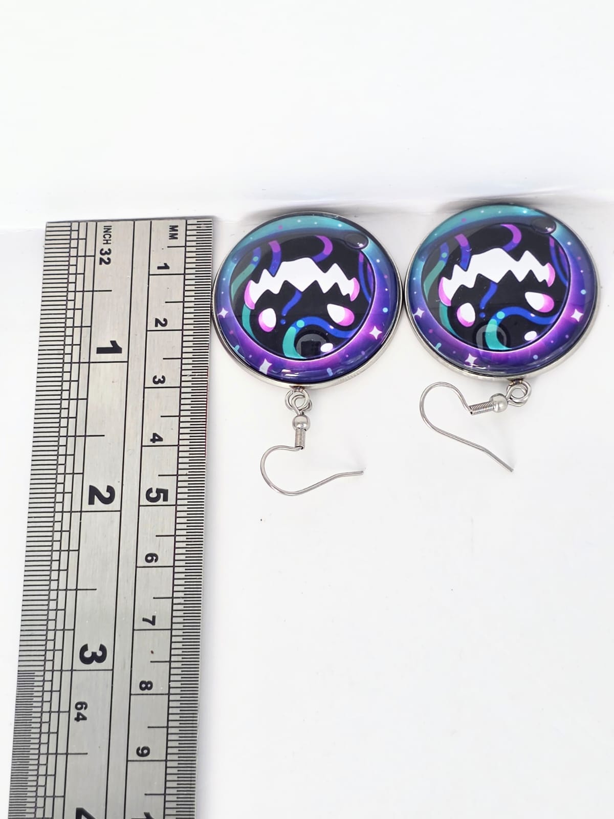 Slime Rancher Inspired Tarr Slime Dangle Stainless Steel Fish Hook Earrings