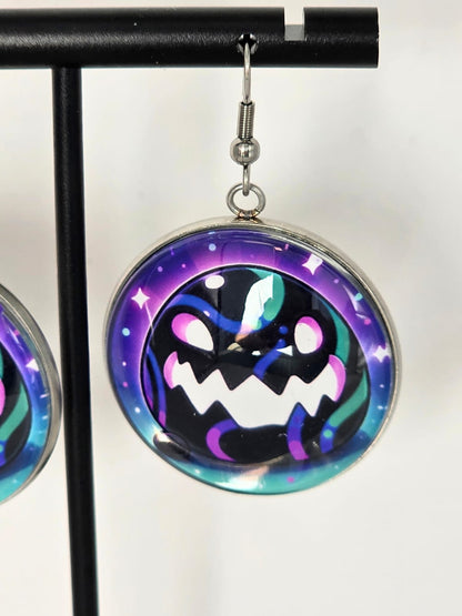 Slime Rancher Inspired Tarr Slime Dangle Stainless Steel Fish Hook Earrings