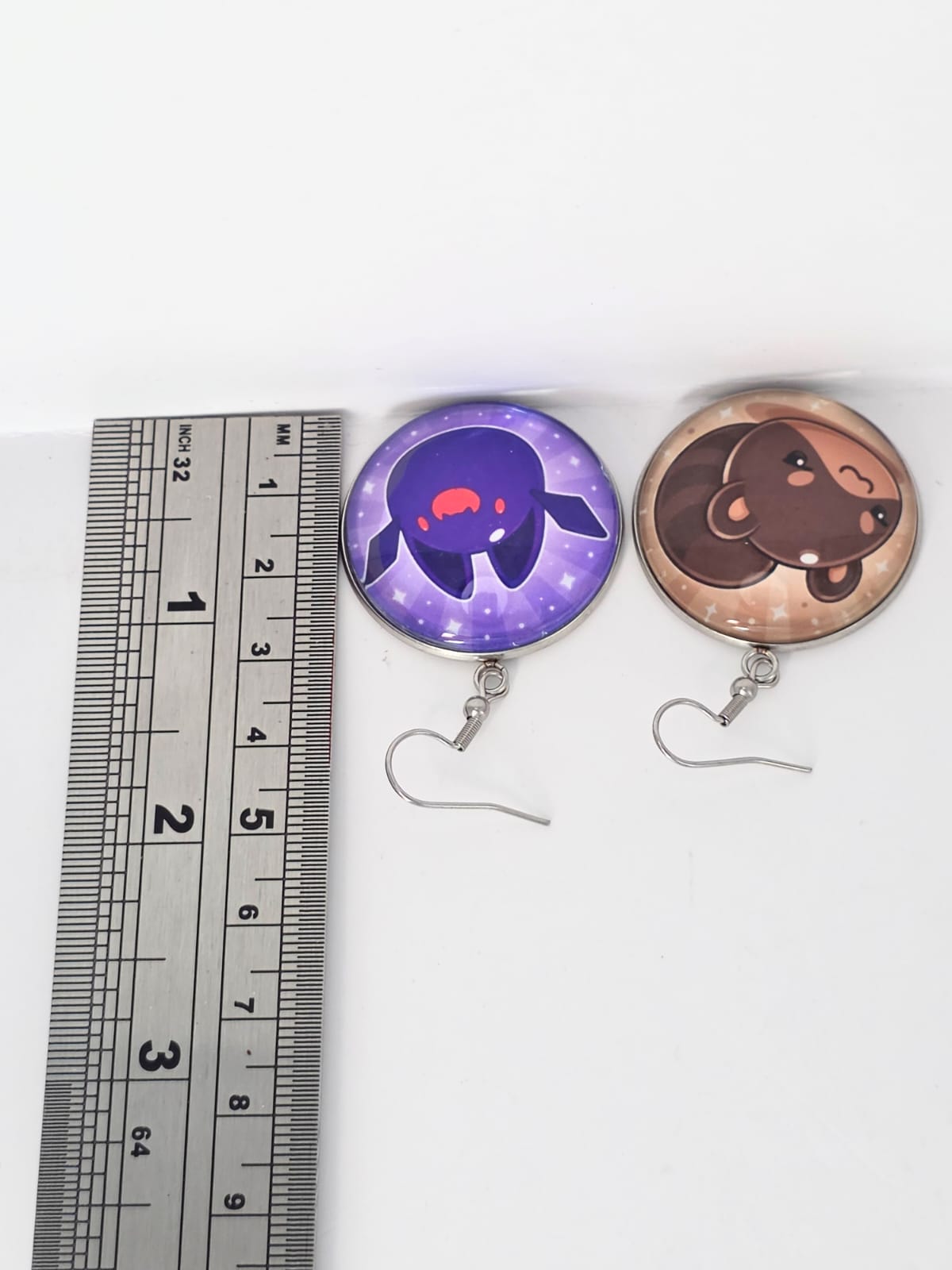 Slime Rancher 2 Inspired Batty & Ringtail Dangle Stainless Steel Earrings