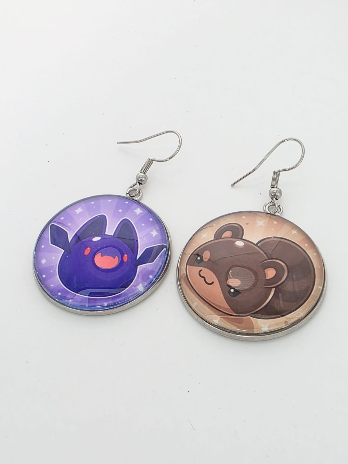Slime Rancher 2 Inspired Batty & Ringtail Dangle Stainless Steel Earrings