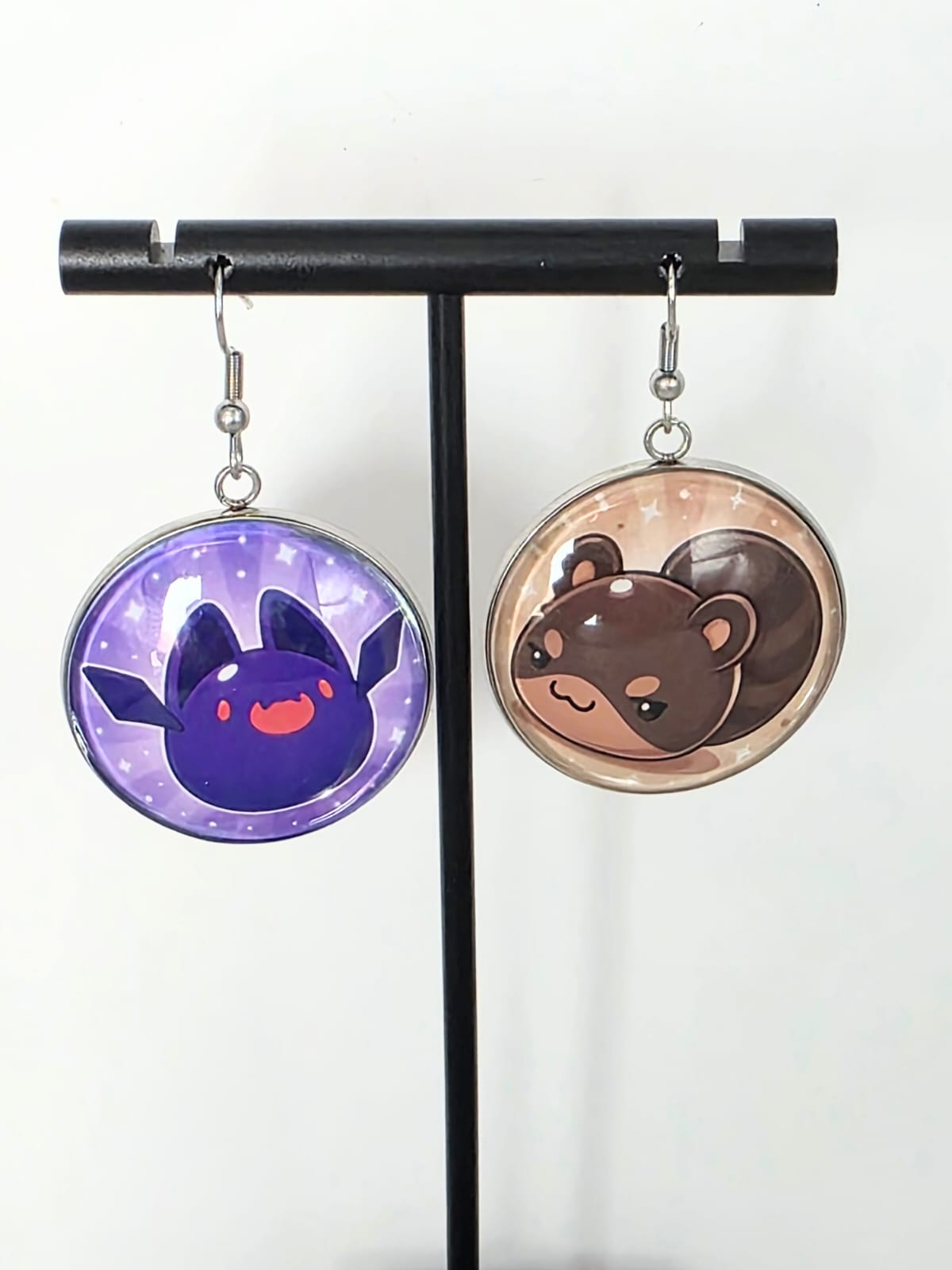 Slime Rancher 2 Inspired Batty & Ringtail Dangle Stainless Steel Earrings