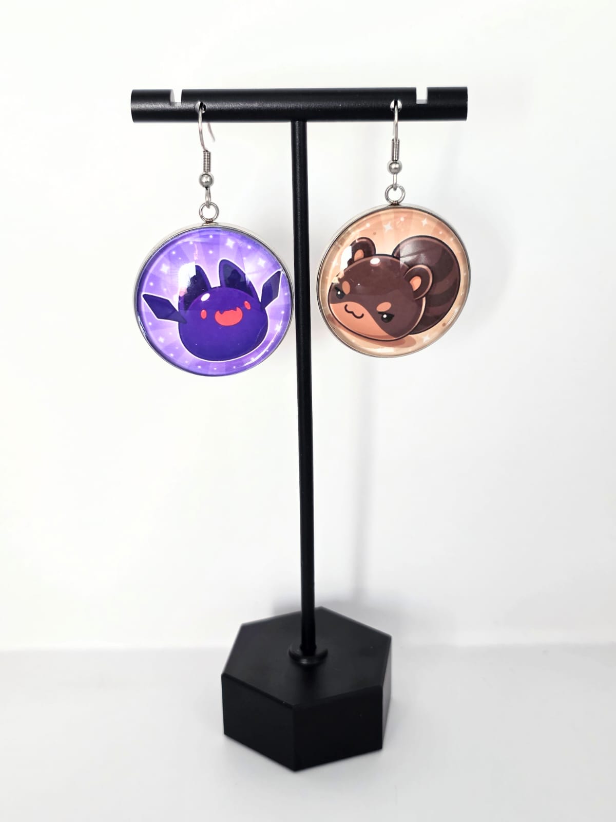 Slime Rancher 2 Inspired Batty & Ringtail Dangle Stainless Steel Earrings