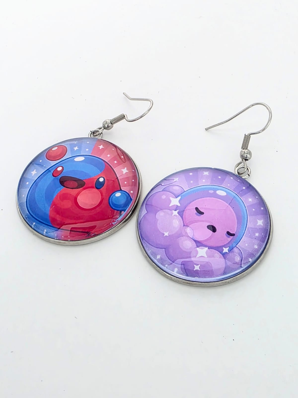Slime Rancher 2 Inspired Twin Slime & Sloomber Slime Dangle Fish Hook Earrings