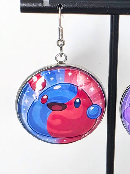 Slime Rancher 2 Inspired Twin Slime & Sloomber Slime Dangle Fish Hook Earrings