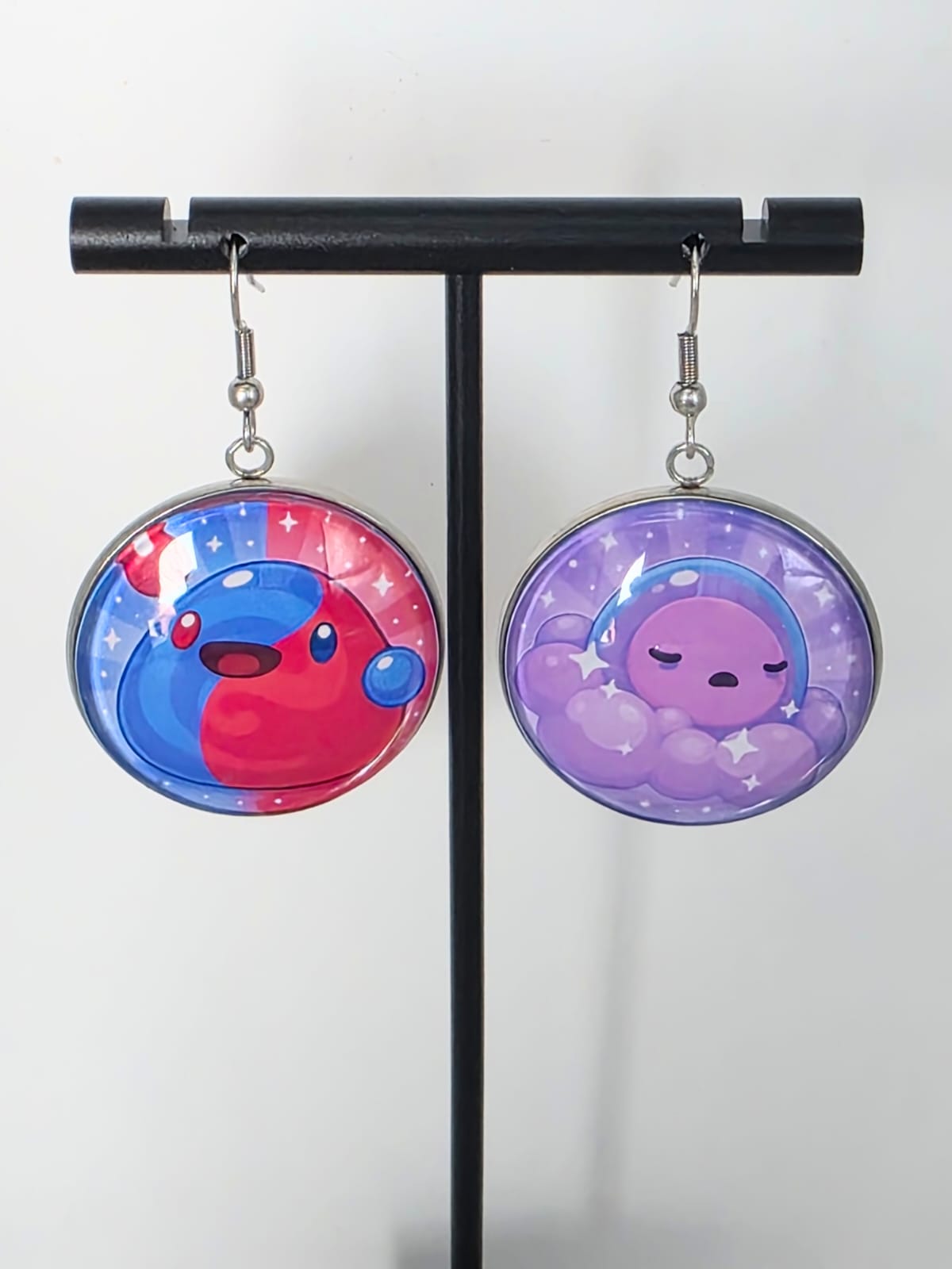 Slime Rancher 2 Inspired Twin Slime & Sloomber Slime Dangle Fish Hook Earrings