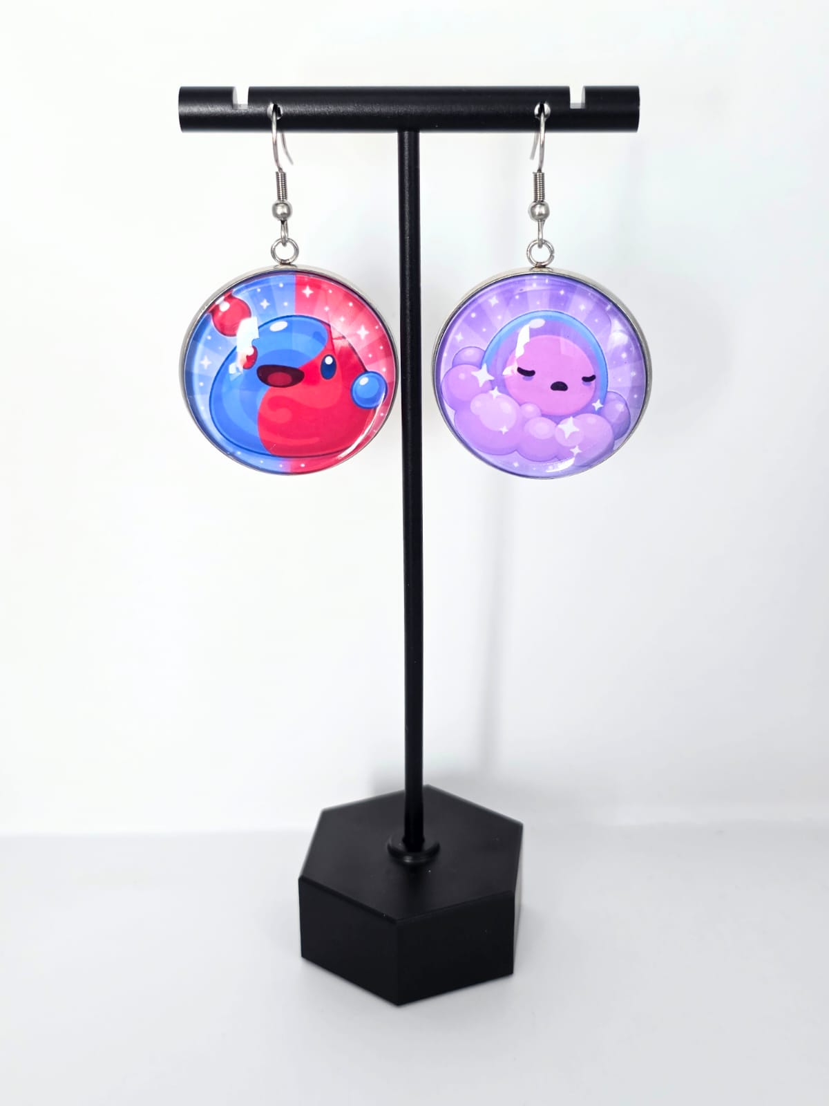 Slime Rancher 2 Inspired Twin Slime & Sloomber Slime Dangle Fish Hook Earrings
