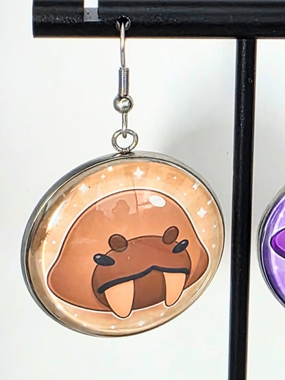 Slime Rancher Inspired Dervish Slime & Saber Slime Dangle Fish Hook Earrings
