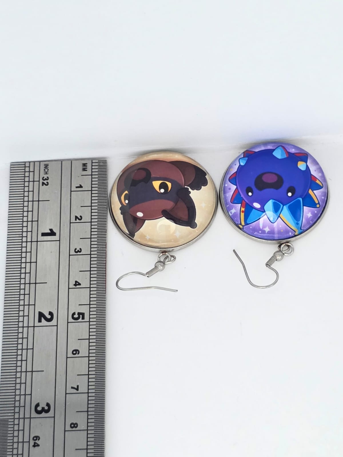 Slime Rancher Inspired Hunter Slime & Crystal Slime Dangle Fish Hook Earrings