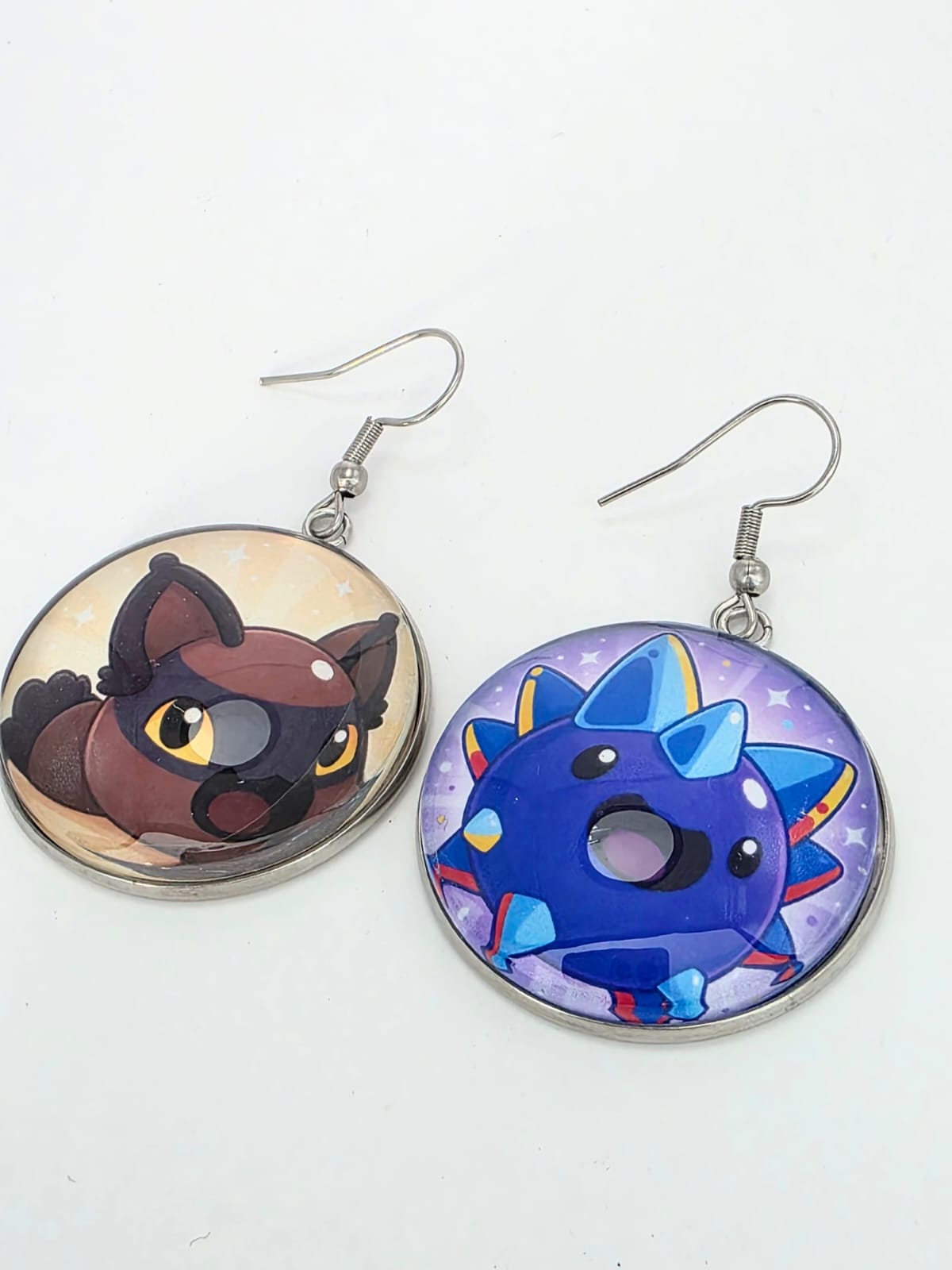 Slime Rancher Inspired Hunter Slime & Crystal Slime Dangle Fish Hook Earrings