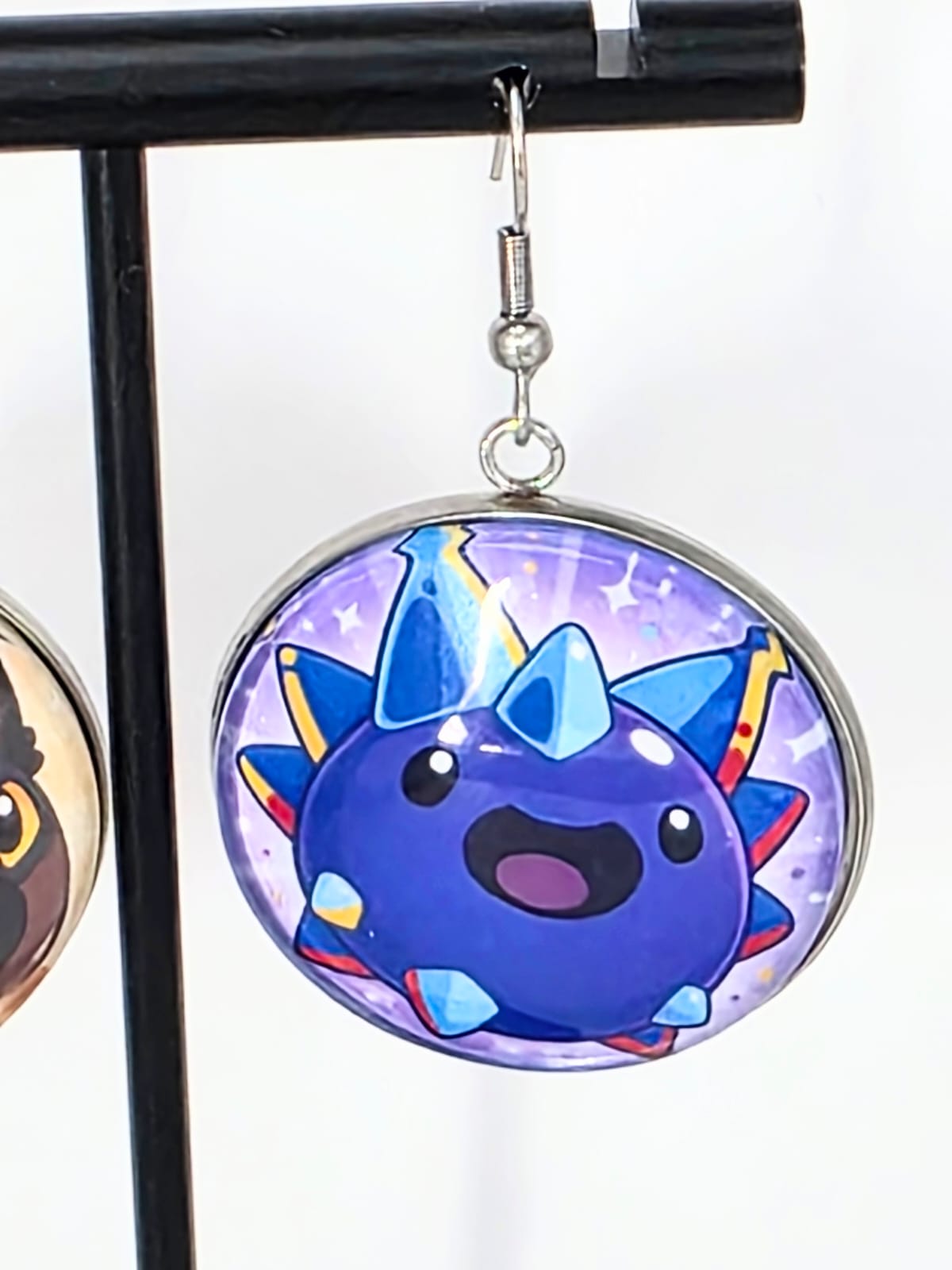 Slime Rancher Inspired Hunter Slime & Crystal Slime Dangle Fish Hook Earrings
