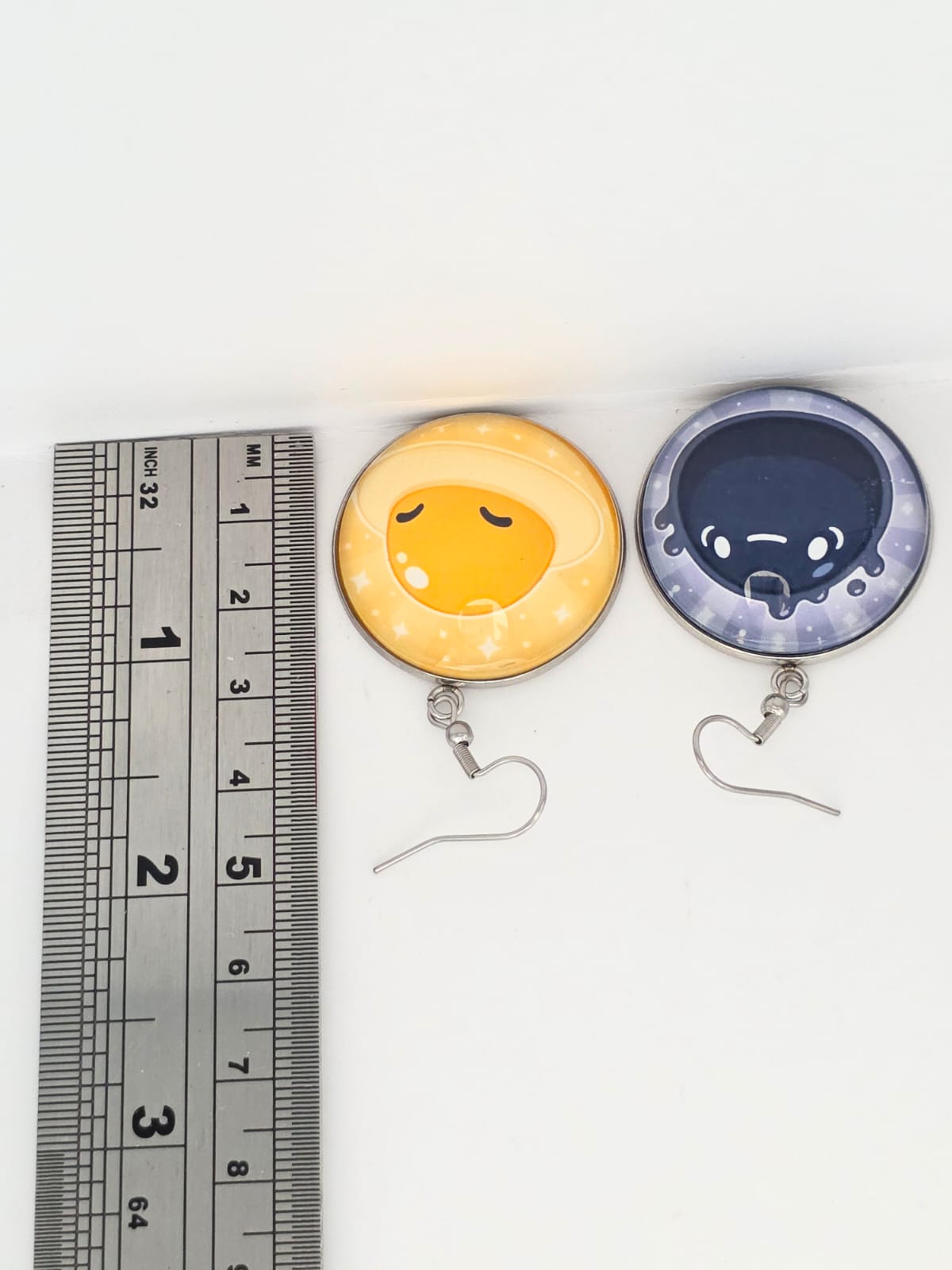 Slime Rancher 2 Inspired Yolky Slime & Shadow Slime Dangle Fish Hook Earrings
