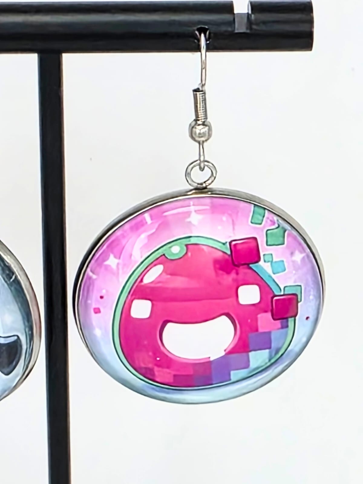 Slime Rancher Inspired Quicksilver Slime & Glitch Slime Dangle Earrings