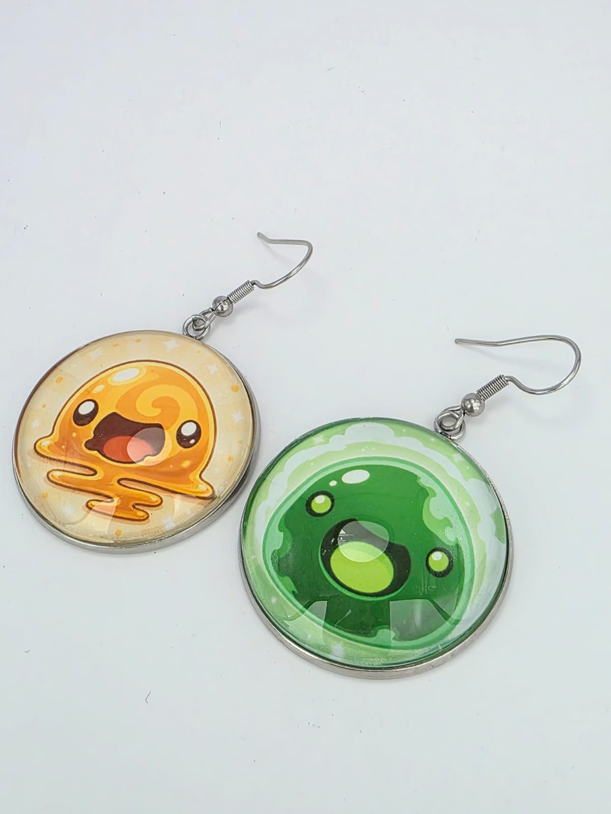 Slime Rancher Inspired Rad Slime & Quantum Slime Dangle Fish Hook Earrings